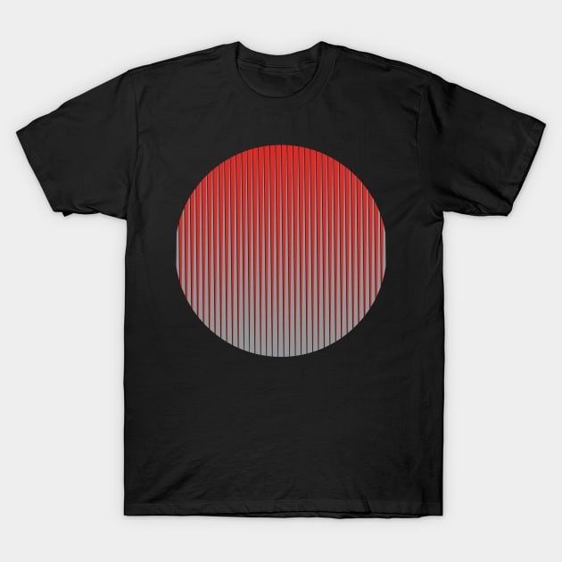 Red and Gray Circle T-Shirt by yayor